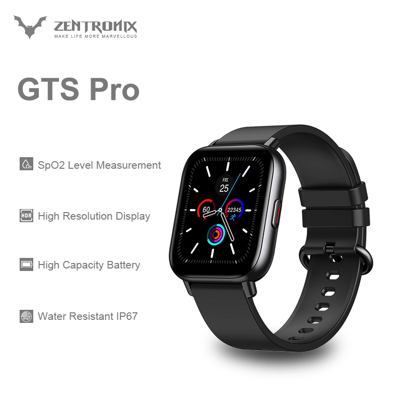 New 2021 Zeblaze GTS PRO Smart Watch Heart Rate Spo2 Level 20+ Sports Modes Smartwatch For Android IOS Phone